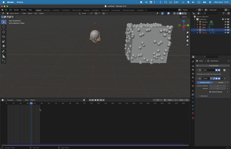 Original Blender2SIMBA demonstration of the Blender export workflow