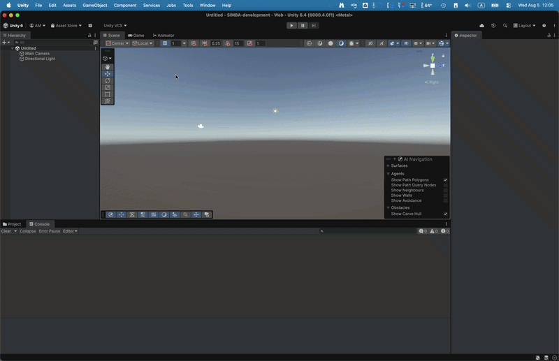 Original SIMBA demonstration in Unity