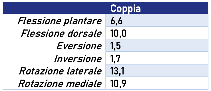Fig. 6 - Misurazione in SOLIDWORKS © delle rotazioni nel caso di flessione plantare e dorsale mediante le rette passanti per i marker.